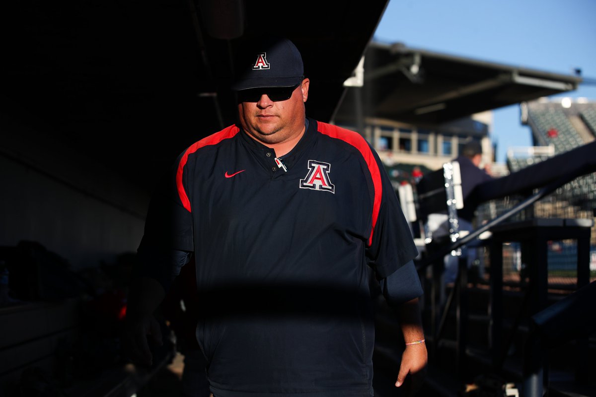 ArizonaBaseball's tweet photo. Arizona offenses have never hit below .285 in a season under @uacoachchief while also averaging 7.4 runs per game since 2016.

#MLBTrainingGround | #BearDown https://t.co/wQOzswcRBP