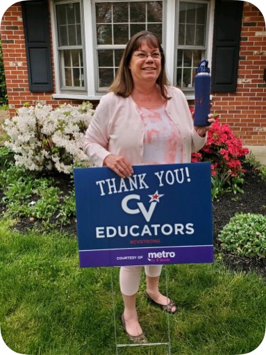 Thank you to CV Corporate Sponsor Metro by T-Mobile for purchasing "Thank An Educator" signs for some of our staff members for Teacher Appreciation Week!