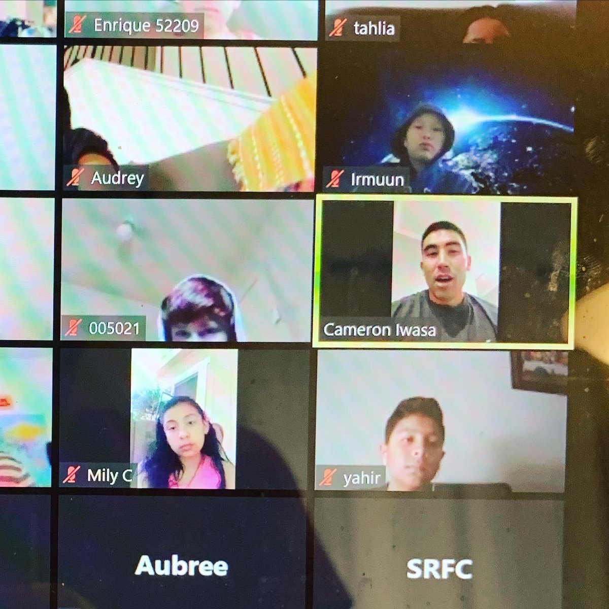 lala_andrews1's tweet photo. Big shout out to @SacRepublicFC and player @cam31iwasa for doing a #ClassZoom surprise call with our 5th graders today! Judging by Mark’s reaction, they were pretty impressed by this chance to talk to a professional athlete!#ItTakesARepublic ❤️⚽️ #SoarTogetherLCS https://t.co/HcMMWYfRC9