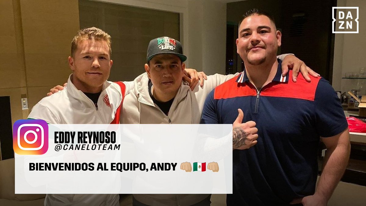 DAZNBoxing's tweet photo. Andy Ruiz π€ Canelo Team π²π½ https://t.co/oLmVzNKaGU