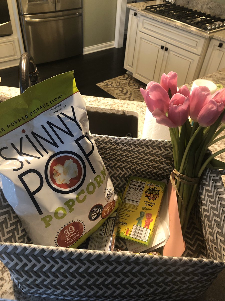 MrsWhitesStars's tweet photo. This sweet basket made my day special, but what made it amazing was having it delivered by my sweet student! She sends me videos everyday of her work, but nothing beats seeing her face to face (6feet part) and getting a smile(except a hug)!Thanks Elise!❤️
#ccsgoesvirtual https://t.co/mQk62R5OYy
