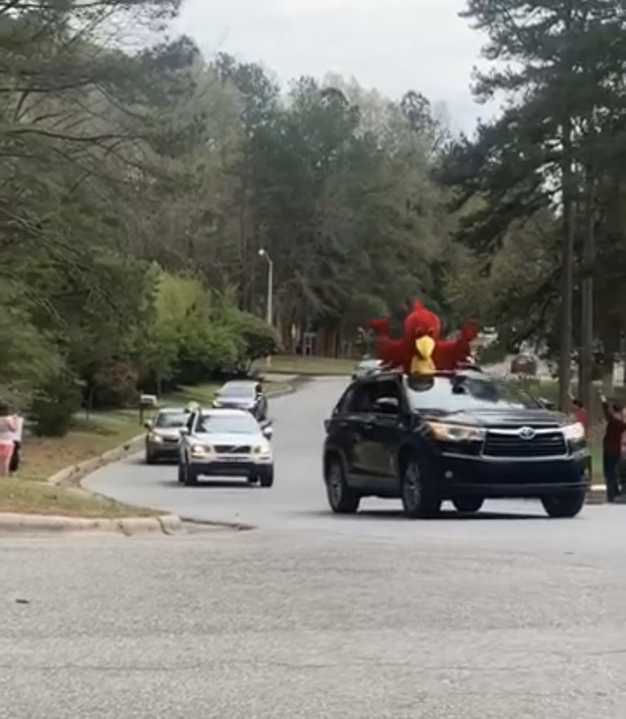 CounselorEES's tweet photo. Hey @johnkrasinski and @somegoodnews, here’s hoping next week is all about teacher appreciation! @EphesusElem is full of amazing educators who miss our students so much we made a car parade to see them! https://t.co/1prGPszx7H