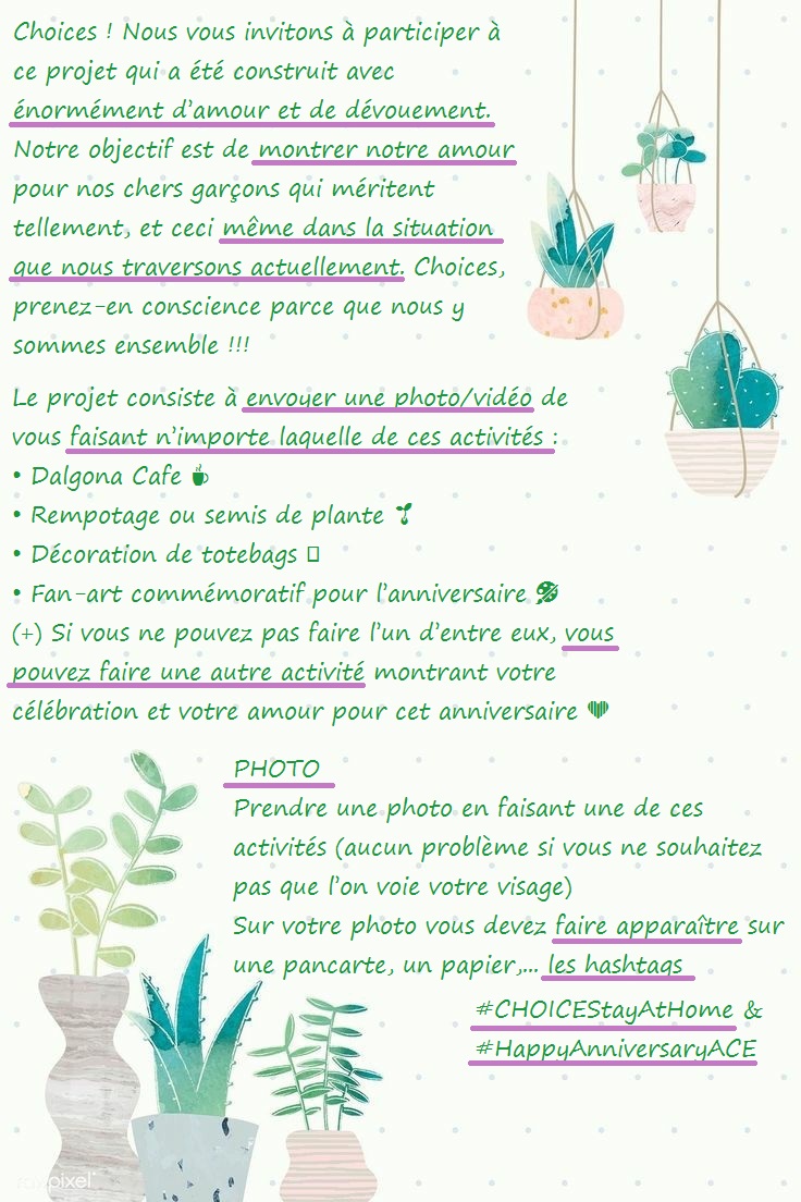 missioncactus's tweet photo. Nos partenaires @DonghunFrance, @KimSeyoonFR, @ParkJunhee_FR, @KangYuchanFR, @ACETocTocFR et nous-même nous associons à d'autres fanbases internationnales pour vous proposer un nouveau projet à l'occasion de l'anniversaire des débuts des garçons ! Plus d'infos en images 🤗🥰 https://t.co/atY6ADXkxA