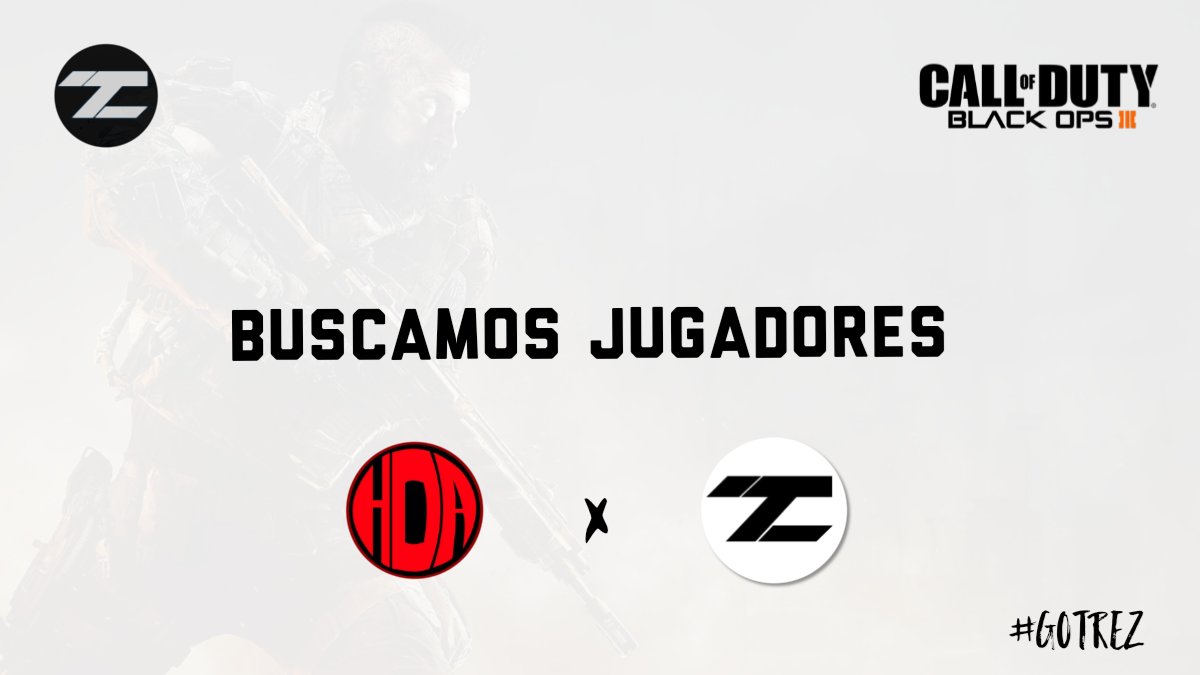 TREZeSportsClub's tweet photo. #INFO || Nos disponemos a buscar jugadores para completar el equipo que nos representará en "BO3 is not dead" @LosHDAgamers. Para ello, os animamos para que nos enviéis vuestras propuestas al siguiente correo: infoTREZNation@gmail.com
#GoTREZ 🖤 https://t.co/vOJnlqaQvF