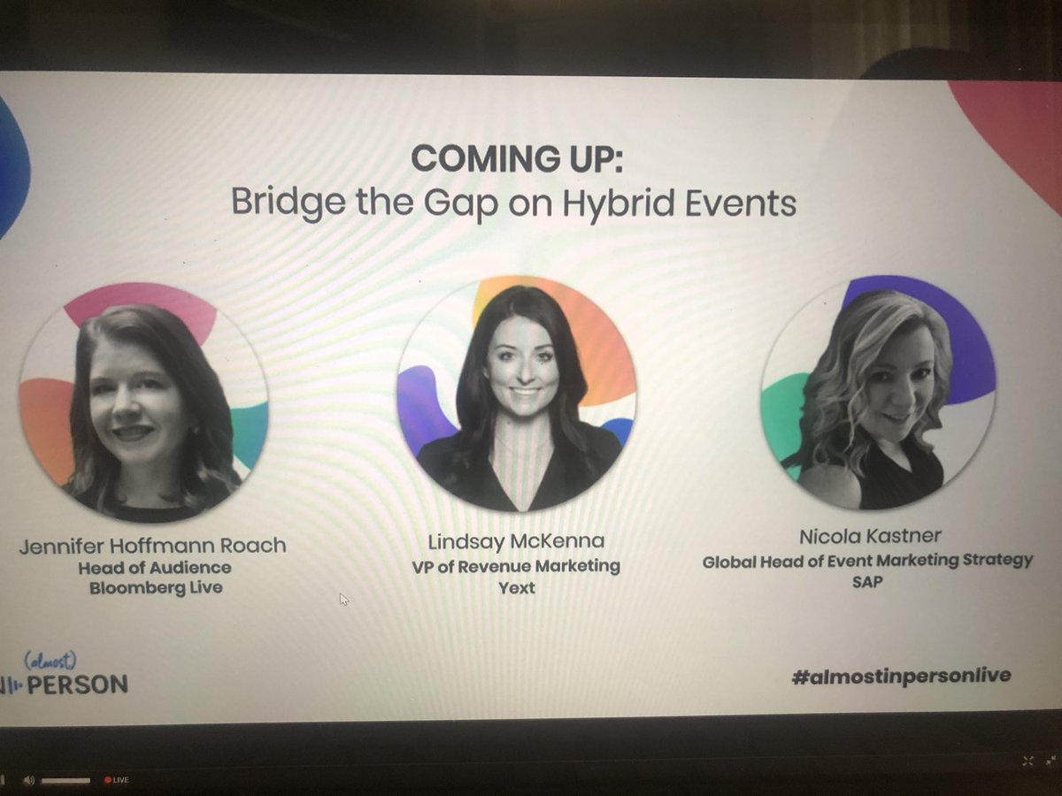 What an inspired #almostinpersonlive experience, top notch presenters, amazing content, engagement and insights for the future of our industry! Thanks @Bizzabo and everyone involved! #evenprofs #meetingindustry #hybridevents #NewNormal #WEWILLmeetagain