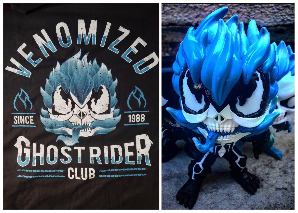 Venomized Ghost Rider Blue Pop and tee Funko MArvel