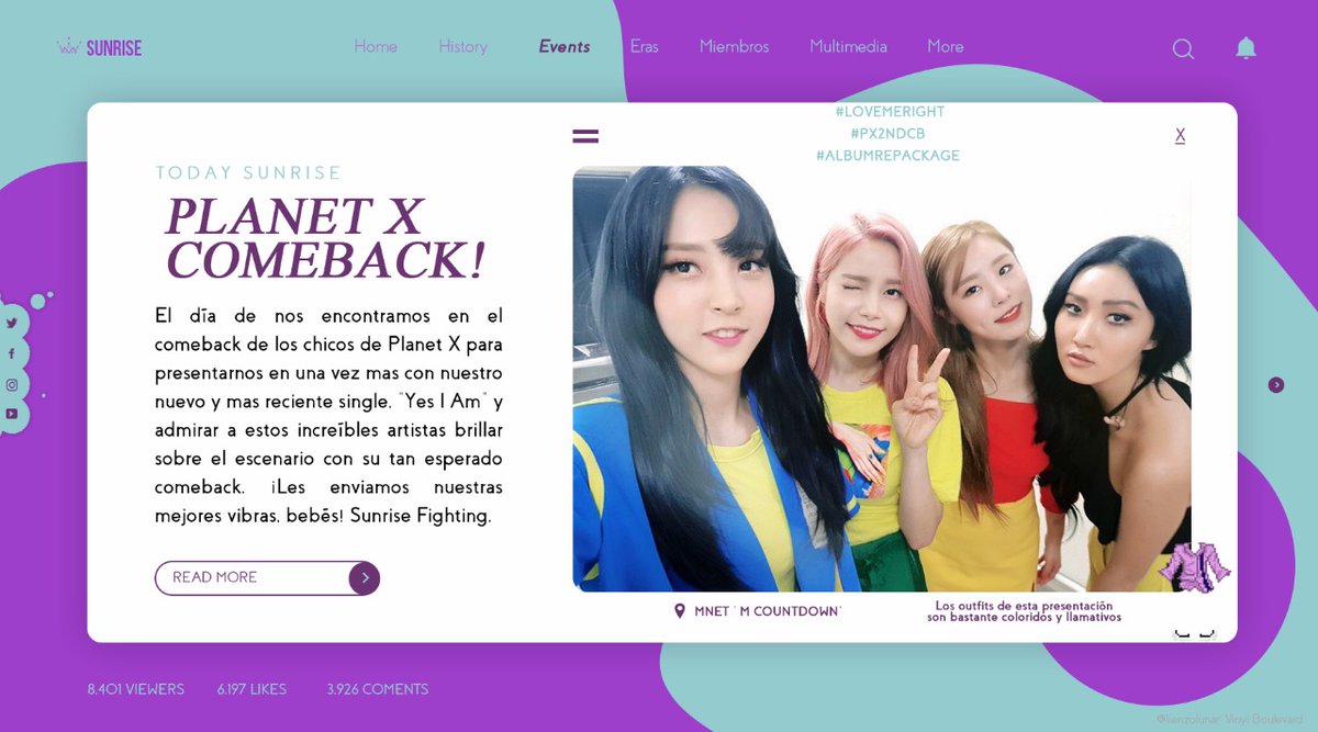 SunriseOffi's tweet photo. ㅤㅤ’ ✧ Sunrise.
ㅤㅤㅤㅤ해돋이
ㅤI say sun ↷ sun ↷ Sunrise.
₊˚✧ #LOVEMERIGHT #PX2NDCB #ALBUMREPACKAGE
ㅤㅤㅤㅤ2020.05.05
Muchas felicidades a los niños de @weareonePX por su regreso. Les deseamos la mejor de la suerte y gracias por invitarnos. Sunrise fighting! https://t.co/DEvmNaBSRv