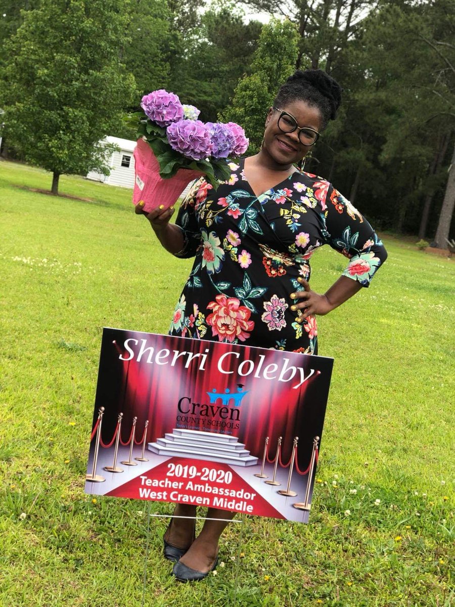 CCS celebrated Teacher Ambassadors today. Ms. Coleby brings a smile to all students and staff at WCMS. #TOYaward #dedication