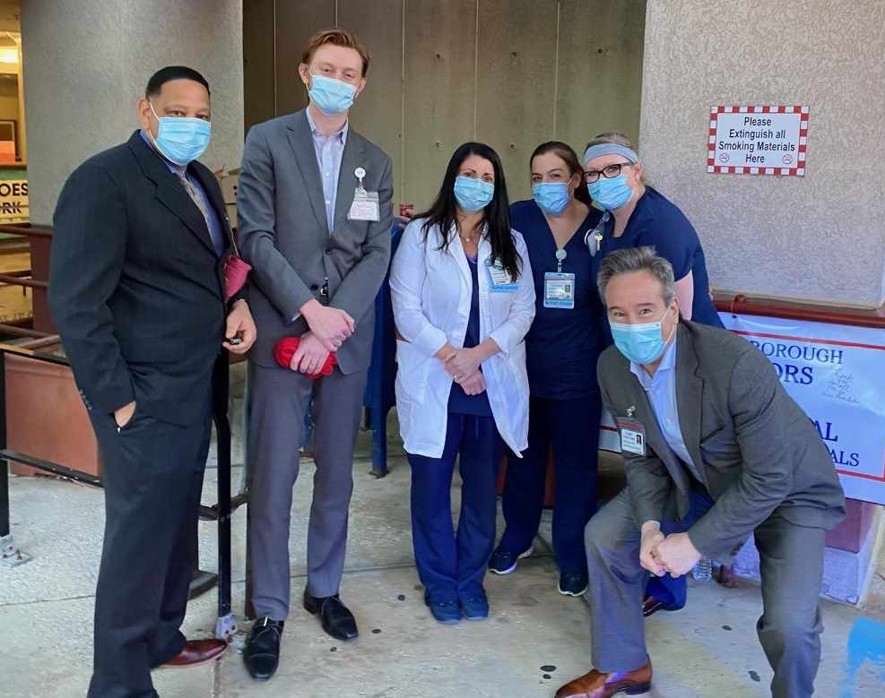 CrozerHealth's tweet photo. Last evening, Ridley Park and Ridley Township officials joined The Delco Group, the Fraternal Order of Police, Pennsylvania State Police, and local fire, police, and EMS departments from throughout the township in celebrating the healthcare professionals at Taylor Hospital. 1/2 https://t.co/IFkw8vWFe3