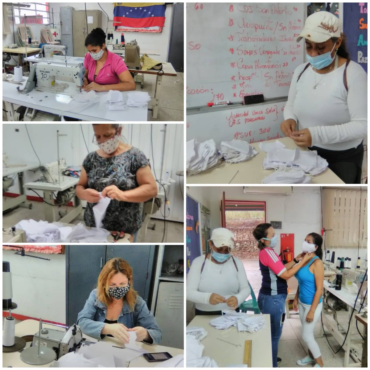 CarmenCarreroS's tweet photo. #4May El #IncesTextilParamillo #Tachira, Activo en la "Confección de Tapabocas", apoyando a nuestros hermanos connacionales de los PASI. Con orgullo nuestro trabajo #INCES para todos. Bienvenidos a su patria #Venezuela #IncesSolidario. @WuikelmanAngel @FreddyBernal @GeovanniG21 https://t.co/NAw6NoczCC