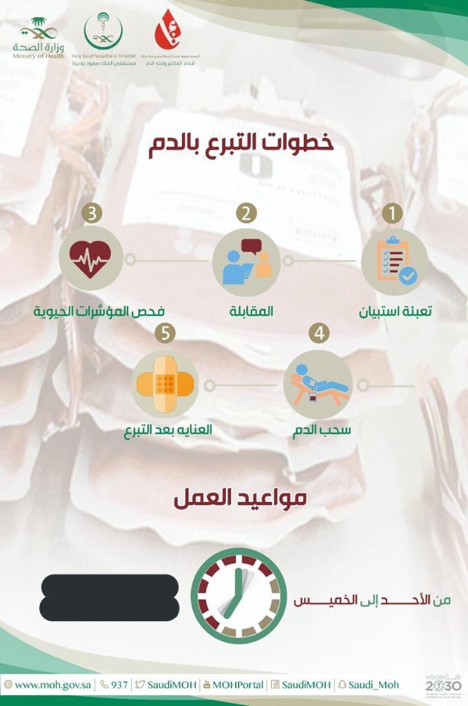 bb_ksh_u's tweet photo. ١-حجز موعد
٢-المركز الصحي [اختار جميع العيادات]
٣-عيادة التبرع بـ الدم
٤-اختيار مستشفى الملك سعود
٥-إختيار التاريخ و الوقت المناسب للمتبرع
٦-السبب [التبرع بالدم]وبعدها احجز موعد.
تصل لـ المتبرع رسالة على الجوال بالموعد وهي بـ مثابة تصريح للمتبرع بالخروج لـ المستشفى خلال وقت الحظر https://t.co/XDLbwQwIUt