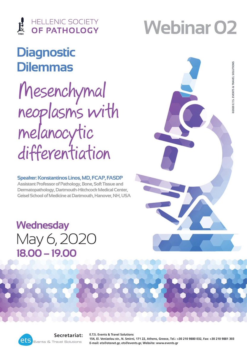 KonstantinosLin's tweet photo. Please join us tomorrow Wed 6th of May (11am Eastern Time USA). Lecture in English. Feel free to share with friends.                                   https://t.co/XxZgwA5BTK Username:pathology
Password: pathologywebs.   #dermpath #pathology #BSTPath #oncology #dermatology https://t.co/RGghMALe2g