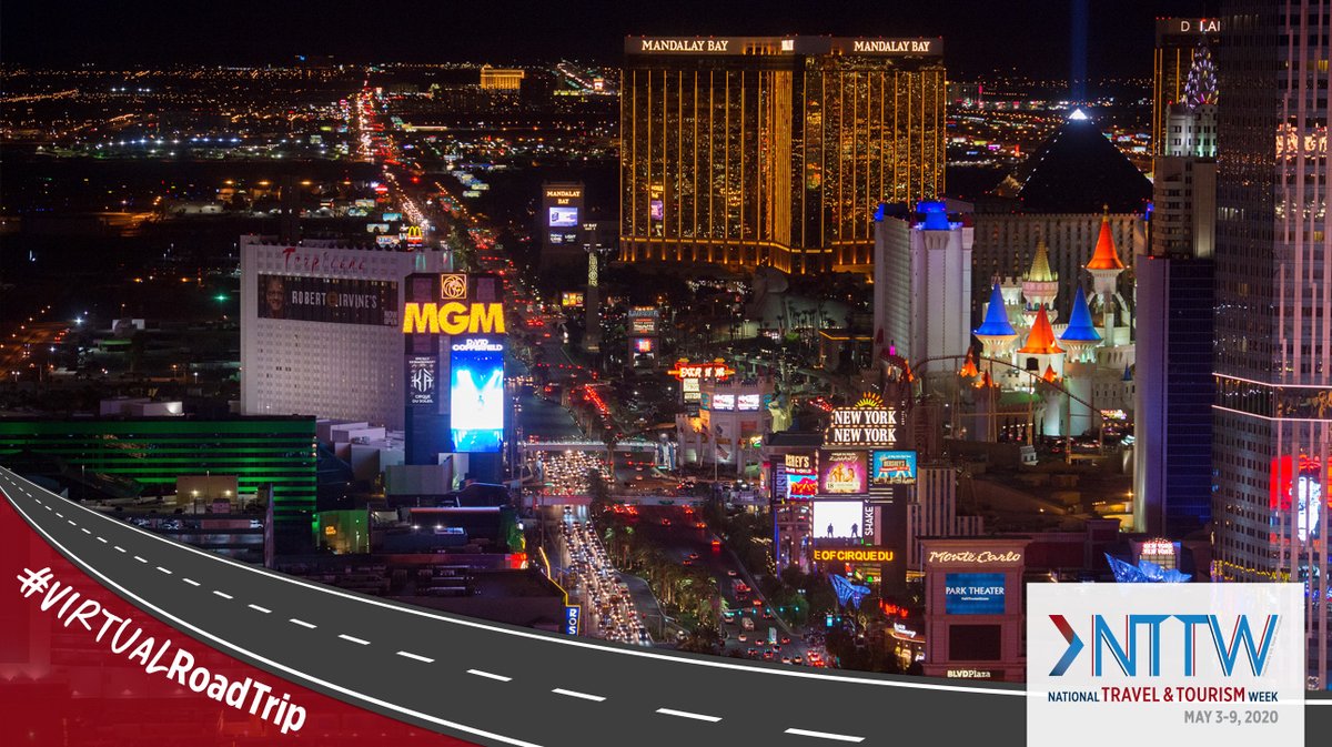 The #VirtualRoadTrip has made its way to Nevada! We can't wait to see you in Las Vegas again! Until then, enjoy the view from high above. <a href="/USTravel/">U.S. Travel</a> #NTTW20 #OnlyVegas
