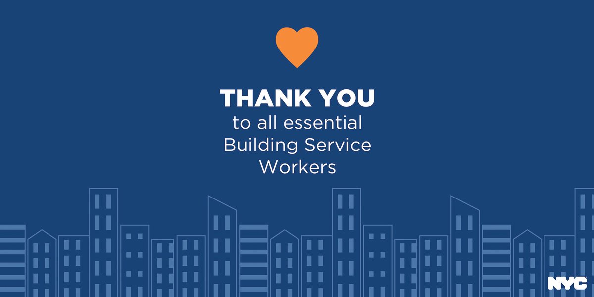 nycgov's tweet photo. During a time when we need the safety and security of home more than ever, our essential Building Services Workers have made sure we're safe and sound. Thank you.
#ThankEssentialBuildingWorkers https://t.co/24RqvkNImo