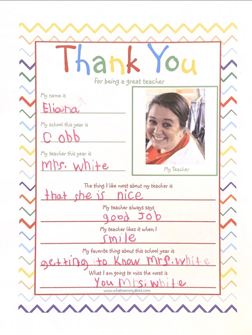smtinker85's tweet photo. Happy teacher appreciation week!! 💞We look back with appreciation to you as a brilliant teacher. Hands down to you Mrs. White and every teacher in the world 🌎  specially our Cobb teachers @mrs_c_white @ViolaCobbElem https://t.co/L1UT6tiC46