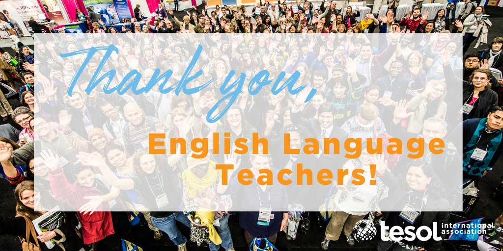 TESOL_Assn's tweet photo. Happy National Teacher Day to our amazing English language teachers! Thank you for persevering during these unprecedented times to support your #ELLs. We admire you for your passion and dedication to English language teaching! #ELTpride #ThankATeacher #TESOL #TEFL #TESL #ELT https://t.co/Y7G563icIX
