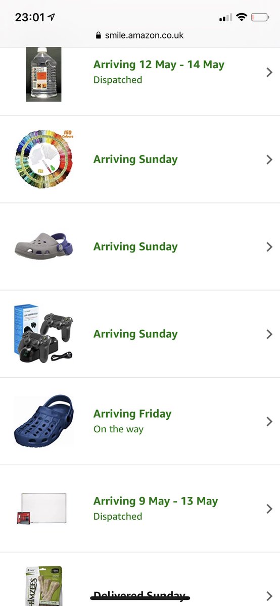 GreenwayPhoto's tweet photo. Fun challenge, post shot of last Amazon orders - surely a most honest and candid historical document of lockdown life. Here’s ours (quite boring. UR not allowed to edit list to make look more interesting/sexy/intelligent/artistic/philanthropic/eco/hipster/uber-parent) #lockdown https://t.co/Yb4i0LQKDD
