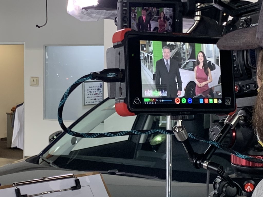 BradMayhar's tweet image. She’s back at it! My client/friend @beqs is shooting new @worldcarauto TV spots today! #happymanager #floatingfeatherproductions #foralifetime