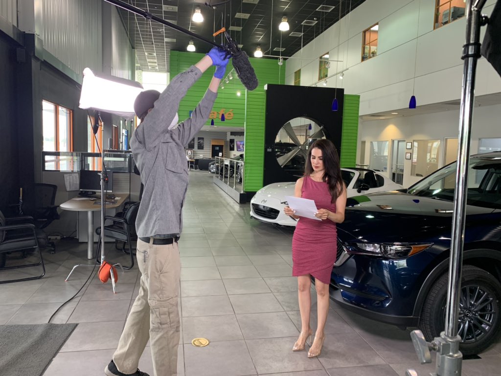 BradMayhar's tweet image. She’s back at it! My client/friend @beqs is shooting new @worldcarauto TV spots today! #happymanager #floatingfeatherproductions #foralifetime