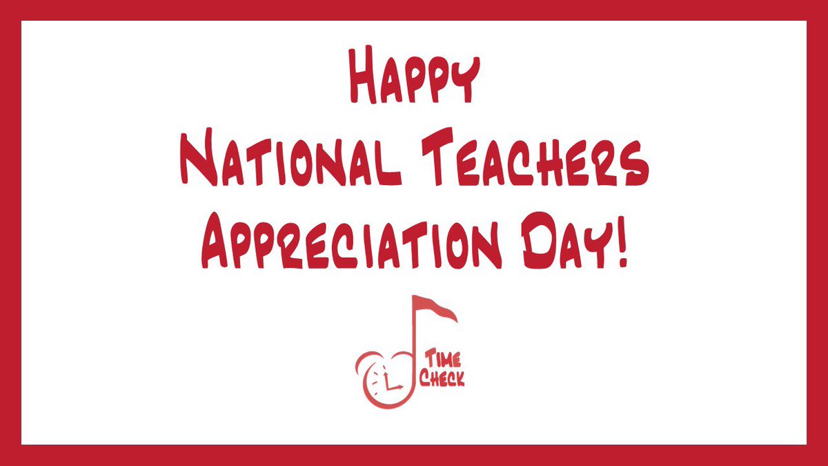 TimeCheck1's tweet photo. Today’s #TimeCheckTuesday is for the teachers. Thank you ❤️ https://t.co/Jm26Sr4VQL