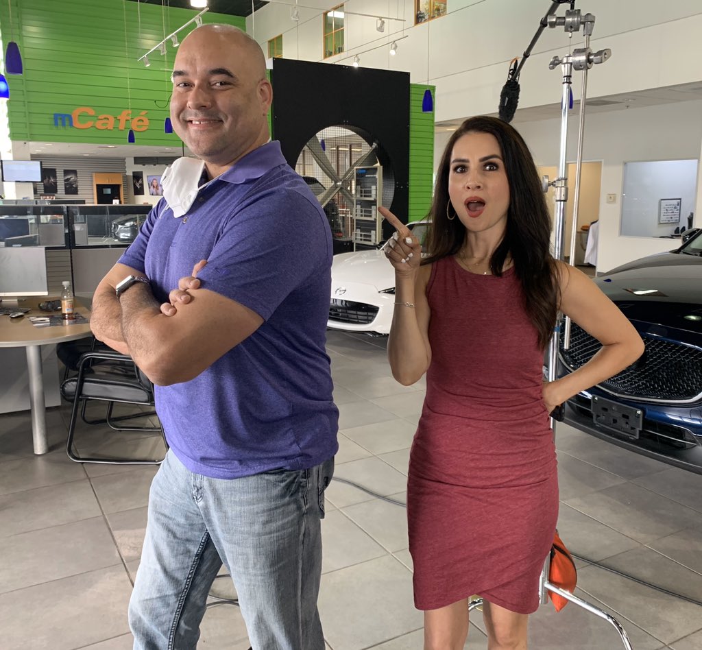 BradMayhar's tweet image. My client @beqs is shooting new @worldcarauto TV spots today! #happymanager #floatingfeatherproductions #foralifetime