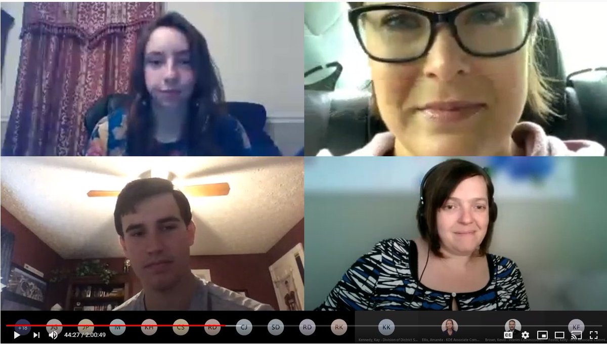 KyDeptofEd's tweet photo. 🆕: @LtGovColeman offers words of encouragement to @KyDeptofEd's Student Advisory Council during virtual meeting: “I can’t help but think about the way that this year has gone for you ... especially the seniors." https://t.co/MAUM9USMGb #KyEd #StudentVoice #TeamKDE #TeamKentucky https://t.co/0pgSOD0S10