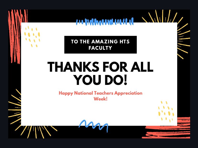 What a time to be able to celebrate and thank all the incredible <a href="/HTSRichmondHill/">HTS Richmond Hill</a> teachers! It doesn’t matter if we are in the building or not- your inspiring dedication to your students is beyond words! 👏🏻🤗 thank you!