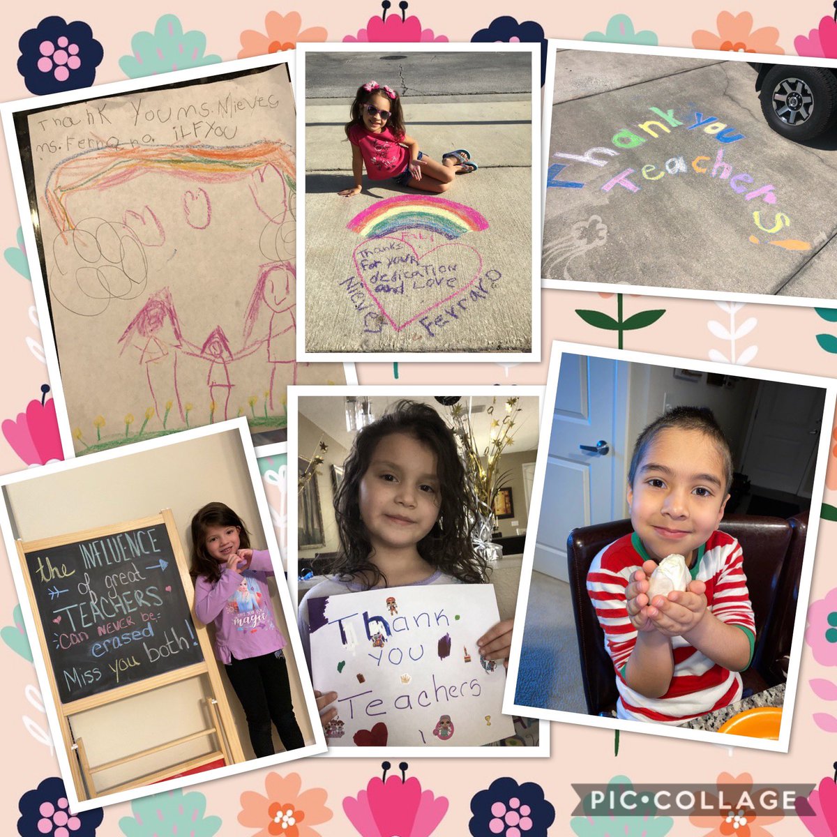 FerraroNieves's tweet photo. We are so thankful for our littles. They have brought so much joy to our hearts this year! We miss you and love you all! @ECE_ELEM #eceappreciation #kindergarten #classfamily #distancelearning #teacherappreciationweek #ece #pantherpride https://t.co/FrNwNFHHAp