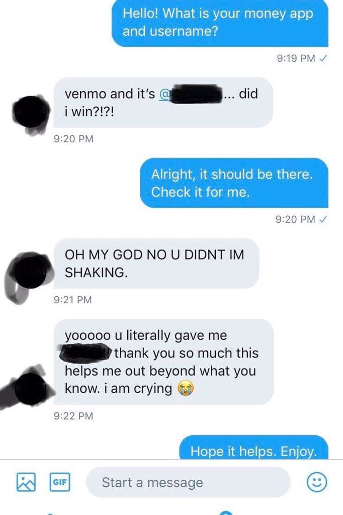 PaulGAlberto1's tweet photo. Glad I could help! I like to keep the winners anonymous as there has been money requesting and threats in the past. Would rather not have that. RT this if you’d also like $5000 in your cash app!
    Just follow @PaulGAlberto1 and stand a chance to win https://t.co/J4PrPnAsXu