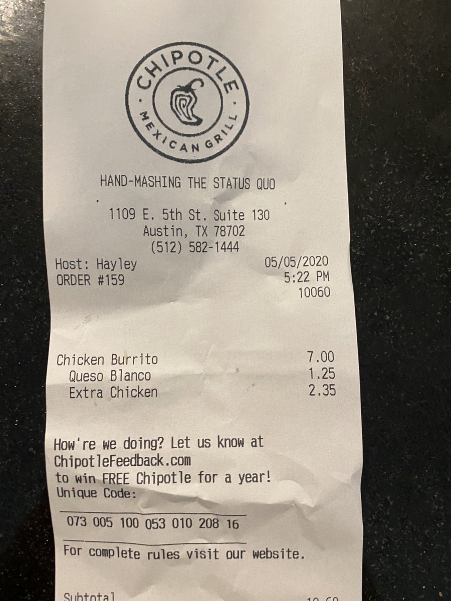 gregriley39's tweet photo. @ChipotleTweets I just realized I was charged for queso today even tho it was supposed to be free! Can u help? https://t.co/0BzzQHID4j