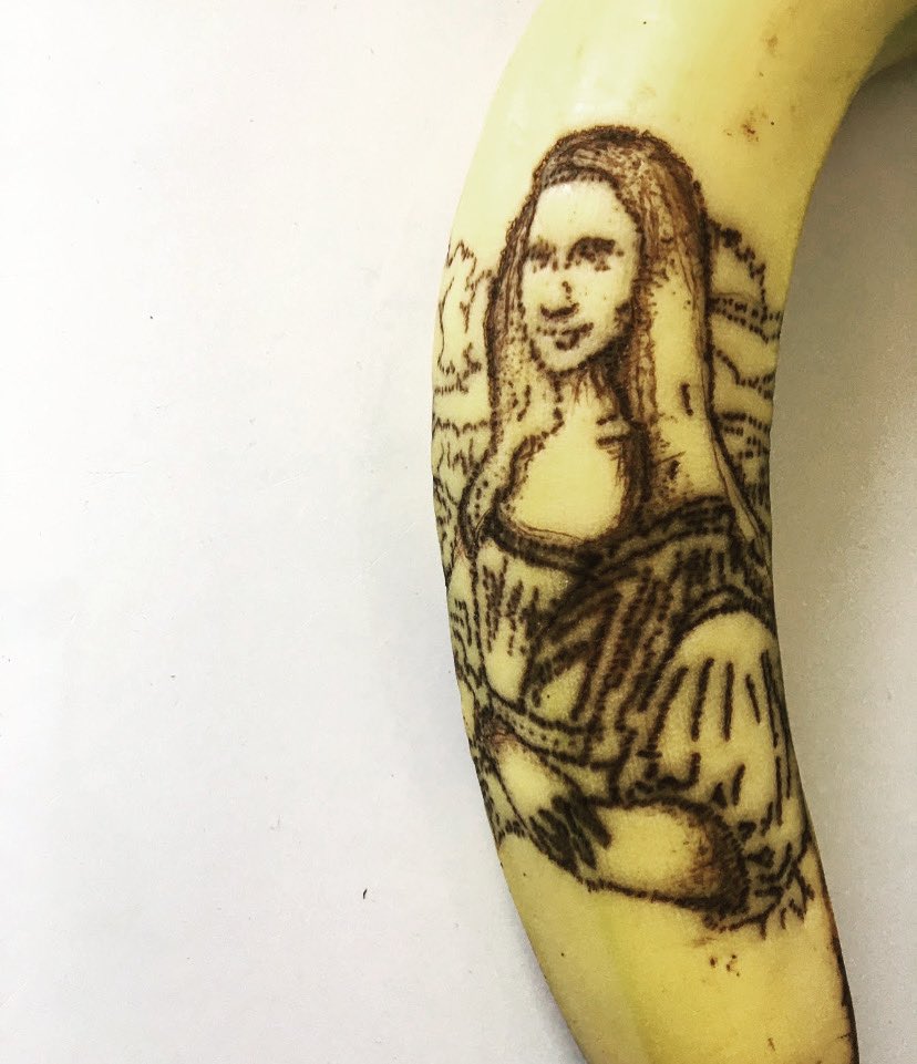 MsTaub_ART's tweet photo. When #risdathomelearning #exceedthevision !! Art history takes a new form of oxidation and stippling on fresh media!! Masterpiece banana was created by a 7th grade artist! @mrsvanfoster #rwjhartmagnet #broncogamestrong #risdartmatters #risdsaysomething https://t.co/CvJlNuaHJZ