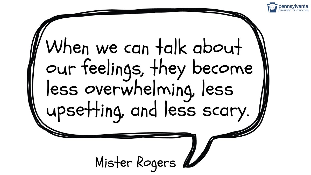 When talking to kids about #COVID19, give them:
⚠️ your full attention
🗣️ space to share
💬 info in an age-appropriate manner
💕 reassurance that adults are helping
Need help finding the right things to say? Tips + resources: education.pa.gov/COVID19 #MentalHealthAwarenessMonth