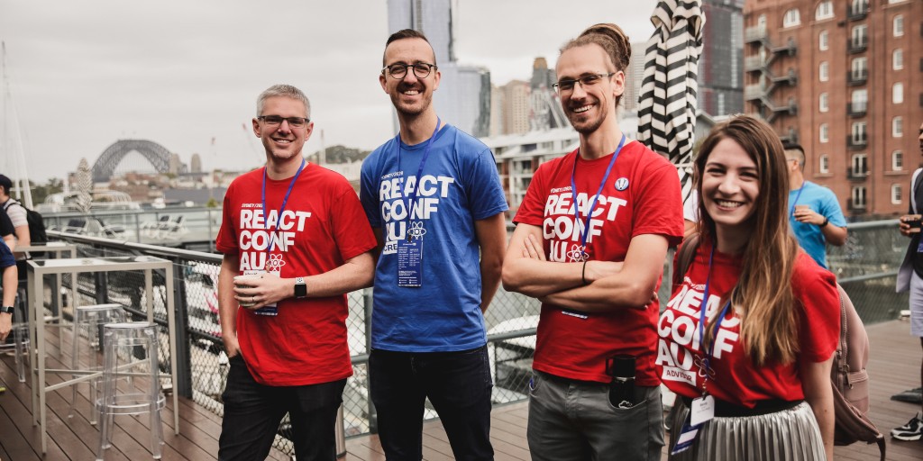 ReactConf AU (@reactconfau) on Twitter photo A quad of legends β€οΈπβ€οΈβ€οΈ
Advisors and Organisers <a href="/JedWatson/">Jed</a>, <a href="/borisbozic/">Boris Bozic</a>, <a href="/JessTelford/">Jess Telford π @jesstelford@aus.social</a> & <a href="/Mandy_Kerr/">Mandy Michael</a> at #ReactConfAU A quad of legends β€οΈπβ€οΈβ€οΈ
Advisors and Organisers <a href="/JedWatson/">Jed</a>, <a href="/borisbozic/">Boris Bozic</a>, <a href="/JessTelford/">Jess Telford π @jesstelford@aus.social</a> & <a href="/Mandy_Kerr/">Mandy Michael</a> at #ReactConfAU