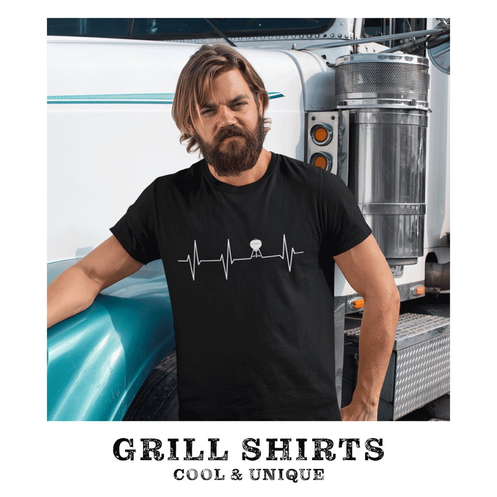 grill_outfits's tweet photo. Are you a #pitmaster and love to grill?  ...then show it!  

- Grill Heart Beat - a cool #shirt for everyone who loves to #Barbecue!
#texasbbq #bbq #BBQLife #bbqshirt #aussiebbq #bbqfashion #grillmaster #tomahawk #popart #steak https://t.co/LFv0QEdz1A