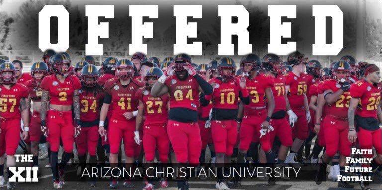 Blessed to announce I have received my 1st offer from Arizona Christian University 🌹👑 #firestorm @Coach_SCoop @PasHSBulldogs @PasHSFootball @PasStarNews