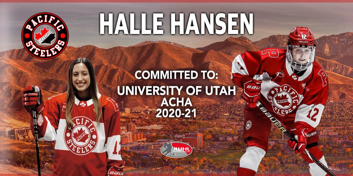 PacificJWHL's tweet photo. Excited to Officially Share the Commitment of Halle Hansen to @UUtah for the 2020-21 Season with @UtahWHockey in the @achahockey. @JWHL 
Congratulations Halle!!! https://t.co/YSsSROjFph