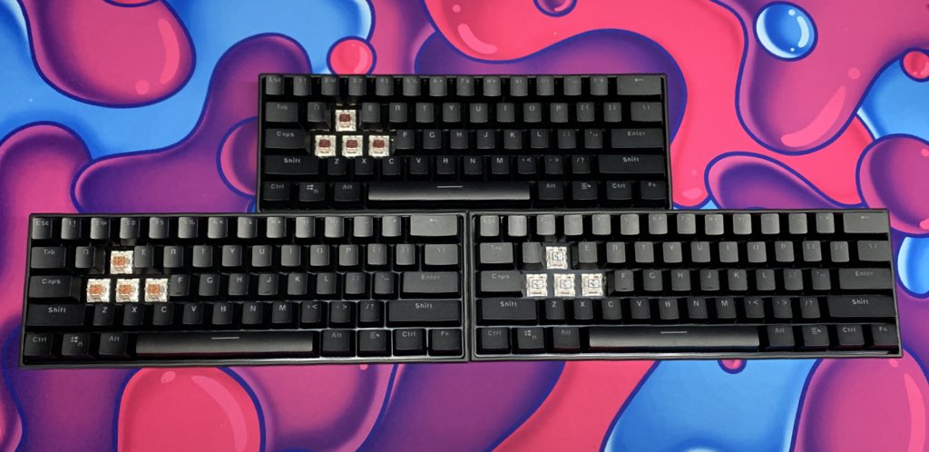 AlpheriorKeys's tweet photo. Kailh Silver, Bronze and Copper Speed Switches ๐ค https://t.co/BqouLjuNCt
