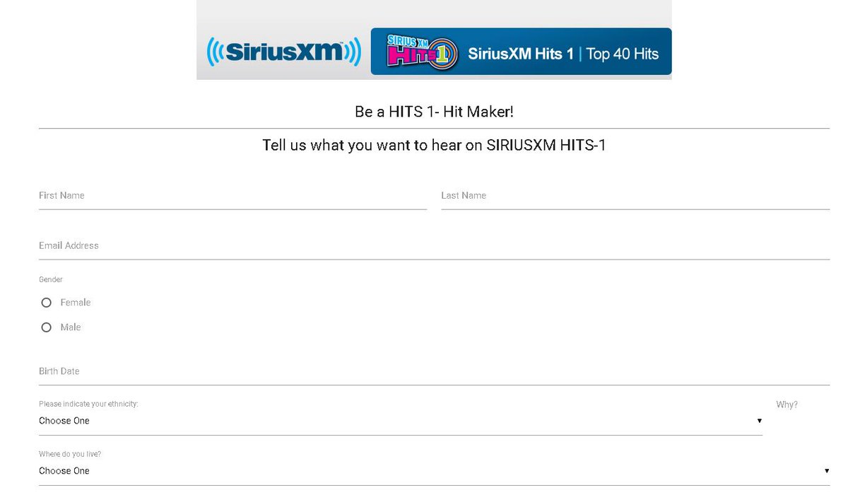 Very important step! Follow the instructions:Go to  http://siriusxmsurvey.com/ot/reg/sirius_hits1. Fill out the form to register and choose Sirius XM Hits 1 as your overall favorite music station. A confirmation link will be sent to your e-mail, so make sure to activate your account from there.