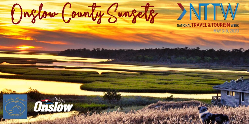 #VirtualRoadTrip is featuring the best places to a sunset! Onslow County offers so many great sunset views, but @ladyswantours sunset tours are at the top of the@list. #nttw20 #onlyinonslow  Picture by @ladyswantours
