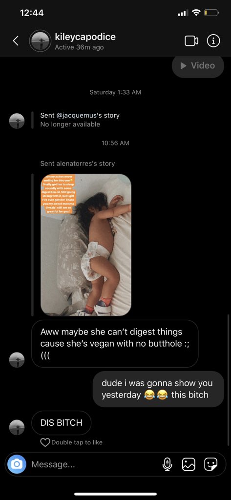 arellanoalena's tweet photo. @kileycapodice @emmmengler_ FIRST OFF, none of this is true except that she is plant based, and secondly, how can these low life’s talk about a CHILD? This girl also has a disorder herself so why talk bad about others ? Idk. Just trying to expose these people for who they are👏🏽 https://t.co/A3bZAKeIyt
