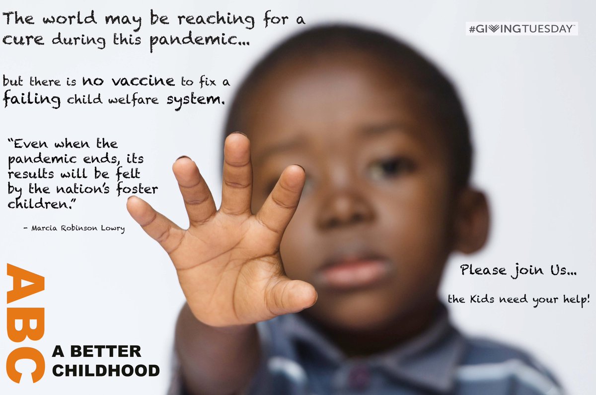 dawnjpostesq's tweet photo. Foster children are being deprived of critical services and protections during the pandemic and will continue to be victimized by failing child welfare systems. Join the fight. #GivingTuesdayNow #Fight4Kids https://t.co/LFcWuaQXRJ https://t.co/87j4dSw1fI