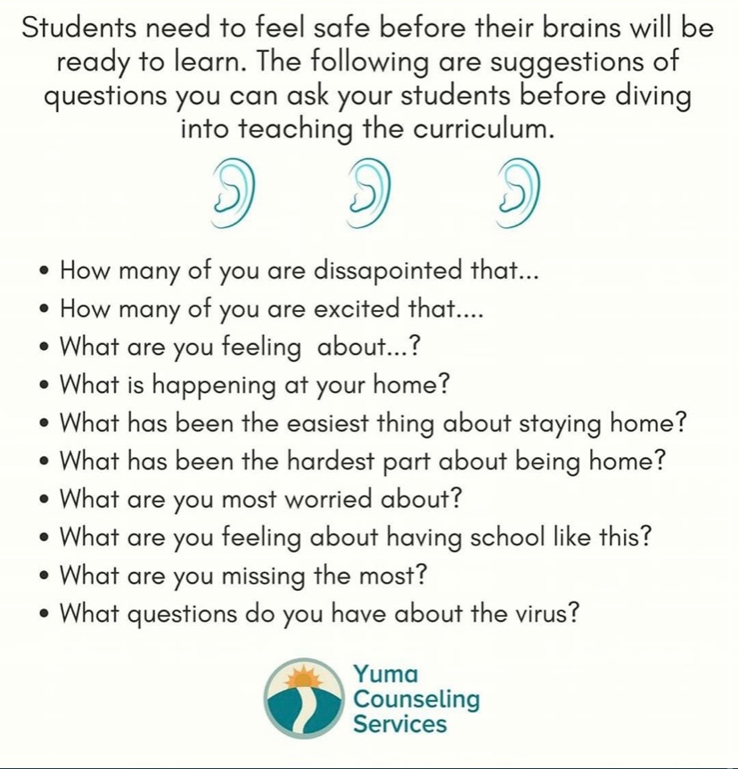 JuleighaHugg's tweet photo. Relevant and much needed social-emotional Google Meet w my Ss today! No video, no mic, just text your response. We discussed corona virus and emotions using some guided questions, I am attaching if you like! @GreenwaysIntSch #CISDRocks https://t.co/skGaHtPGwE