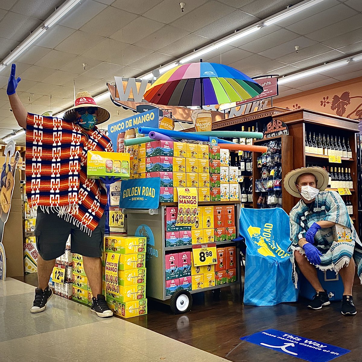 NevBeverage's tweet photo. Happy #CincoDeMayo! @goldenroadbrew @MySmithsGrocery #MelonCart #MangoCart #PineappleCart #GoldenRoad #GoldenRoadBrewing #NevBevStrong #NevBevFamily #CincoDeMango https://t.co/zeyvP6DFMv