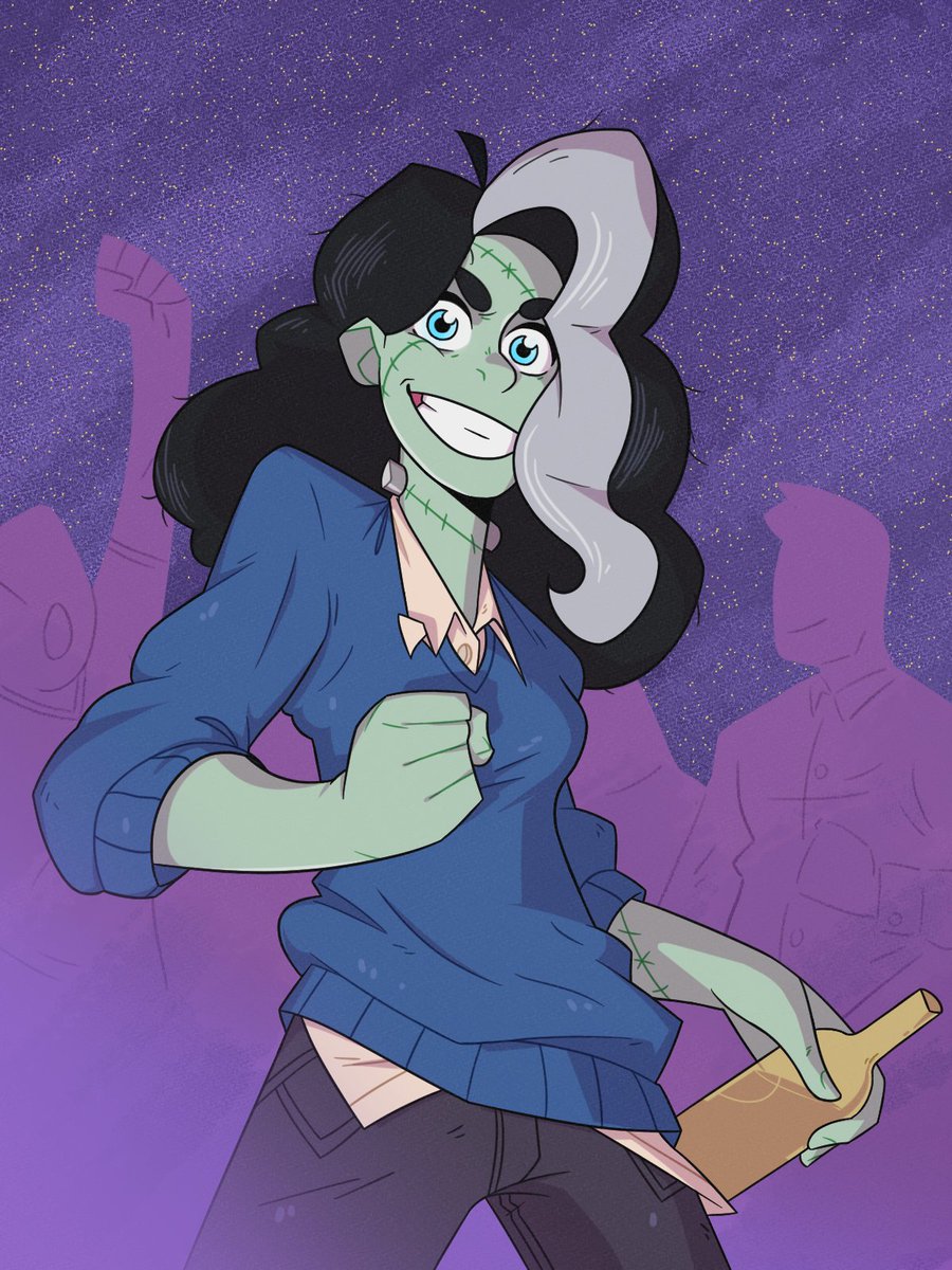Brandtarts's tweet photo. Partying through the night.
Redraw of one of my favorite old Vicky sketch. She's just the best.
#monsterprom #Vickyschmidt #Vickyblue https://t.co/M4QveUjdsy