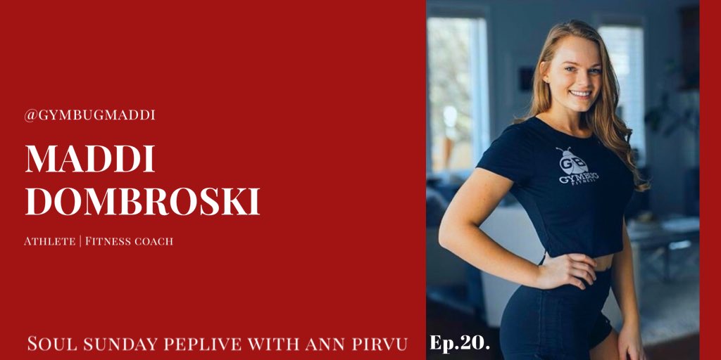 PepMag's tweet photo. “You gotta finds something that you like.”
•
Fitness coach and athlete extraordinaire @gymbugmaddi Maddi Dombroski joins us for
Ep.20. of the Soul Sunday PepLive w/  @annpirvu
🎙Podcast🎙
https://t.co/20WhMEPKJE 
Talking how to stay fit &amp; create Healthy Habits during #Quarantine https://t.co/6chEp5T96B