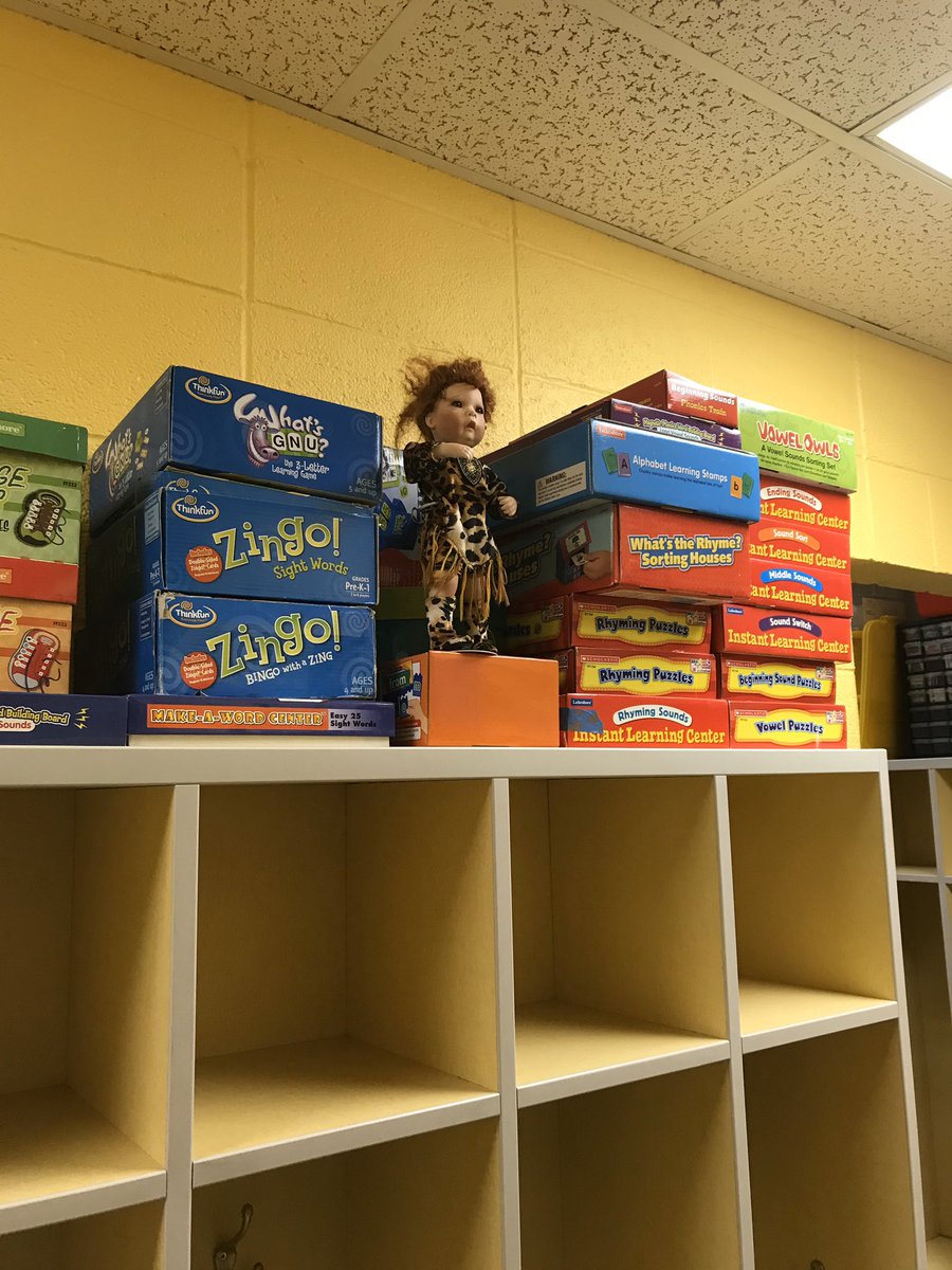 hwittenburg's tweet photo. My coworkers and I have been hiding this doll in each others rooms all school year

I am 100% in the right school https://t.co/DcgIfK3pXy