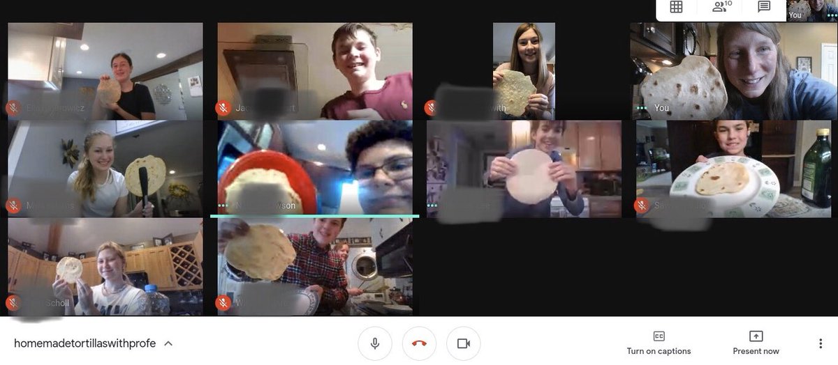 PROFE127's tweet photo. made homemade tortilla shells with some of my spanish students today via #googlemeet to celebrate cinco de mayo! it was nothing short of stressful since my abilities in the kitchen are lacking lol. they loved making dinner for their familia #HMSTogether #HCSD2020 #HCSDConnects https://t.co/vUdikWIAmy