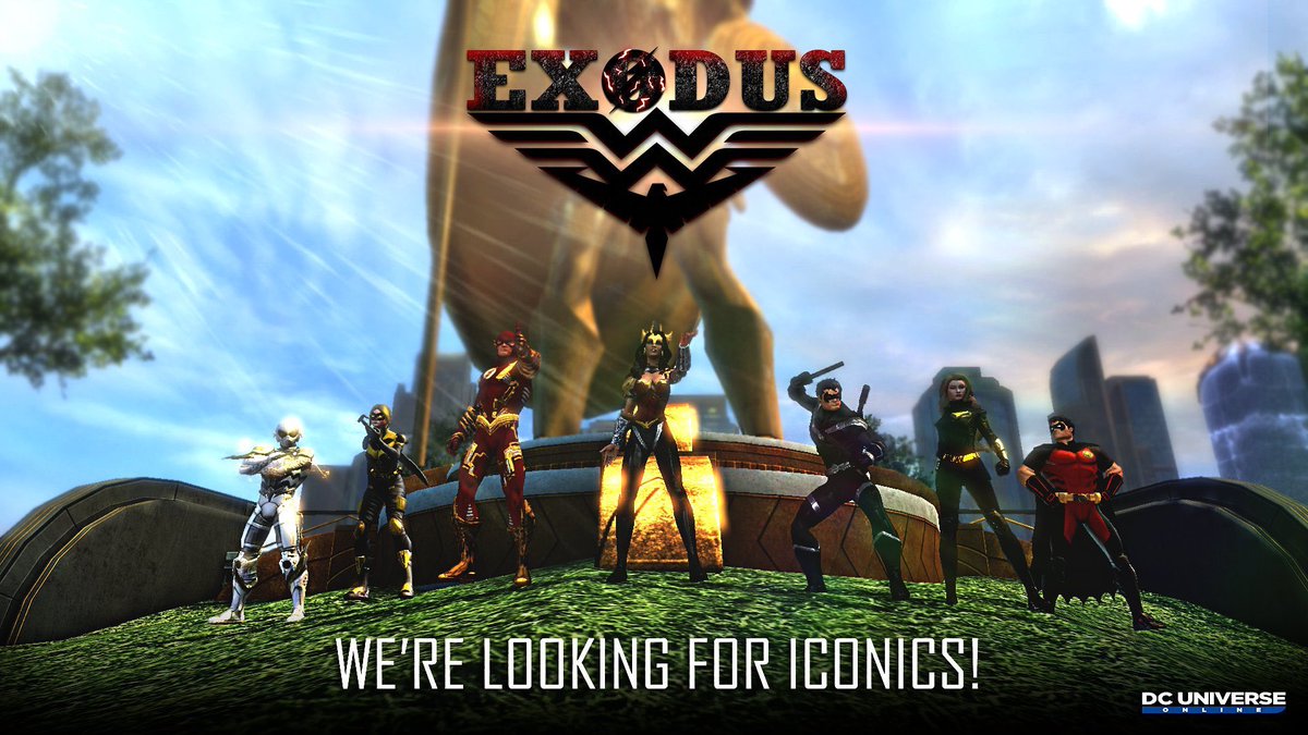 ExodusDCUO's tweet photo. EXODUS is looking for Iconics from the DC UNIVERSE. 

If you are interested in joining us, please send me a message to begin your application and we will see who is available for you. [DCUO/EU] https://t.co/TB29FAI75M