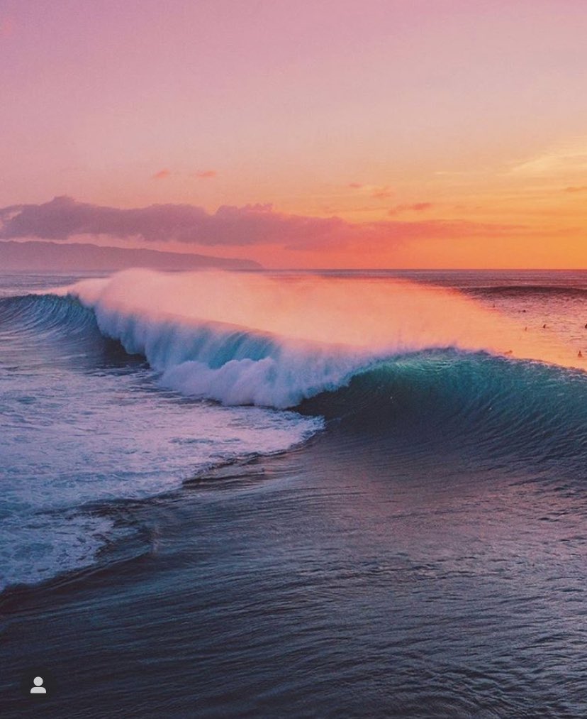 #Hawaii #Sunset #Waves