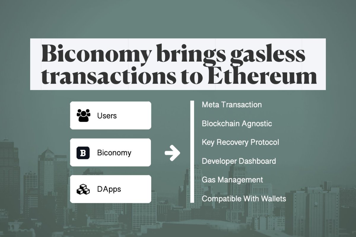 ethereumtracker's tweet photo. Biconomy rolls out a new framework allowing users to interact with dapps without the need for crypto wallets, private keys, or gas fees. Will be interesting to see how this impacts the adoption of dapps in the coming months. https://t.co/2d7DtC944h
